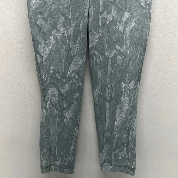 Lululemon Swift Speed Capri High Rise Cropped Leggings Pants 21" Chevron Blue 6 - Picture 5 of 9